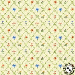 Windham Fabrics Lily Lattice Garden Ivory