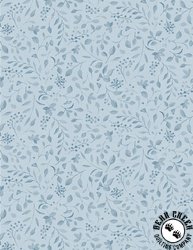 Wilmington Prints Blossom Blues Leaves Light Blue