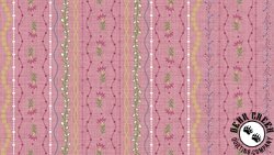 Maywood Studio Flower and Vine Stripe Pink