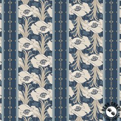 Marcus Fabrics Nouveau Deco Stripe Navy