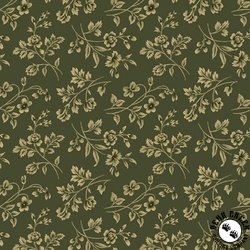 Marcus Fabrics Sturbridge Village Charm Tossed Flowers Green