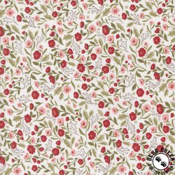 Moda Berry And Pine Christmas Posies Snow Moda Berry And Pine Christmas Posies Snow