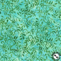 Anthology Fabrics Fantasia Batik Vines Seafoam