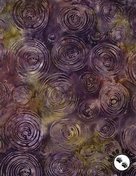 Wilmington Prints Plum Bouquet Batiks Circle Swirls Plum