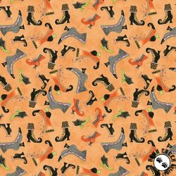 Riley Blake Designs Ghoul Friends Boots Toss Orange Riley Blake Designs Ghoul Friends Boots Toss Orange