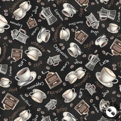 P&B Textiles Morning Treat Coffee Toss Black P&B Textiles Morning Treat Coffee Toss Black