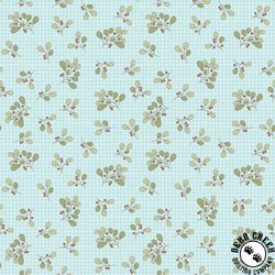 Benartex ABC's Berry Sprig Turquoise Benartex ABC's Berry Sprig Turquoise