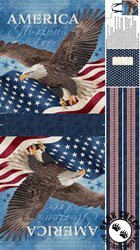 Northcott Stars and Stripes 13 Canvas Tote Bag Panel