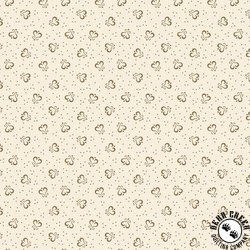 Marcus Fabrics Pint Sized Neutrals Divided Heart Brown