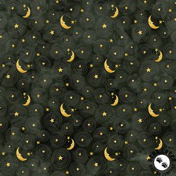 Riley Blake Designs Ghoul Friends Stars and Moons Black Riley Blake Designs Ghoul Friends Stars and Moons Black