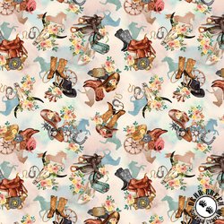 Benartex Gone Country Western Motifs Multi