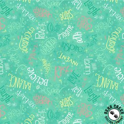 Windham Fabrics Noteworthy Aspirations Turquoise Windham Fabrics Noteworthy Aspirations Turquoise