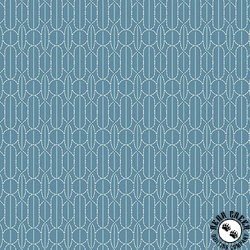 Andover Fabrics Sewing Bird Pin Tuck Deep Indigo