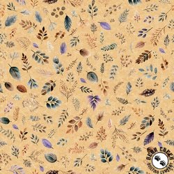 QT Fabrics Night Owls Foliage Apricot QT Fabrics Night Owls Foliage Apricot