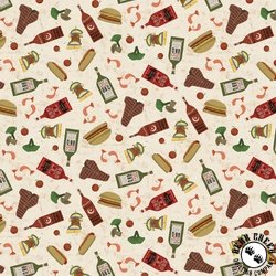 Clothworks Backyard BBQ Food Light Khaki Clothworks Backyard BBQ Food Light Khaki