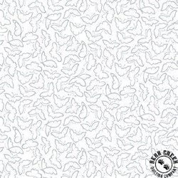 Henry Glass Quilters Flour VI Butterflies White on White Henry Glass Quilters Flour VI Butterflies White on White