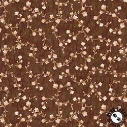 P&B Textiles Vineyard 108 Inch Wide Backing Fabric Vine Scroll Brown/Ecru