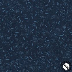 Maywood Studio Patchwork Blue Packed Floral Blue