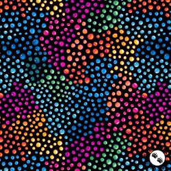 Blank Quilting Rainbow Droplets 108 Inch Wide Backing Fabric Water Droplets Black
