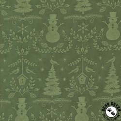 Moda Winter Friends Winter Damask Spruce Moda Winter Friends Winter Damask Spruce