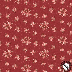 Andover Fabrics Lighthouse Sand Verbena Red Roof