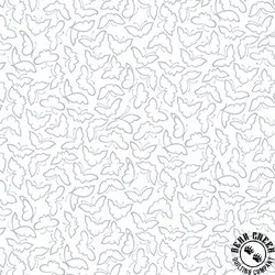 Henry Glass Quilters Flour VI Butterflies White on White Henry Glass Quilters Flour VI Butterflies White on White