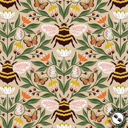 Cloud9 Fabrics Honey Garden Beeutiful Tan Cloud9 Fabrics Honey Garden Beeutiful Tan