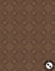 Wilmington Prints Floralscape Fancy Grid Brown