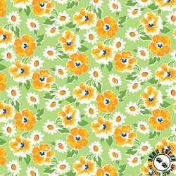 Windham Fabrics Garden Party Petals Green