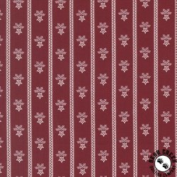 Moda American Gatherings III Stripe Bouquet Deep Crimson