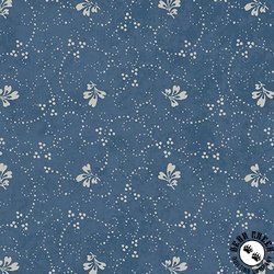 Maywood Studio Patchwork Blue Leaf Blue