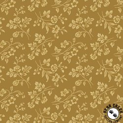 Marcus Fabrics Sturbridge Village Charm Tossed Flowers Gold