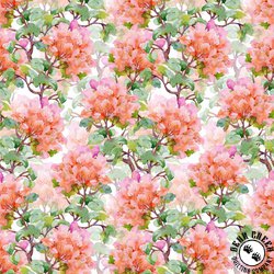 In The Beginning Fabrics Decoupage Rhododendron Salmon