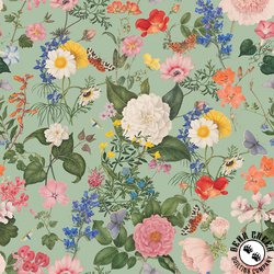 Riley Blake Designs Nature's Portrait Main Sage Riley Blake Designs Nature's Portrait Main Sage