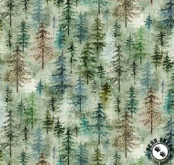 Hoffman Fabrics Forest Fawn Trees Moss Hoffman Fabrics Forest Fawn Trees Moss