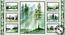 P&B Textiles Misty Vistas Forest Panel