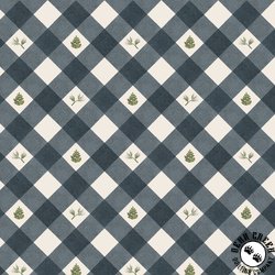 P&B Textiles Lodge Life Pinecone Plaid Slate Blue