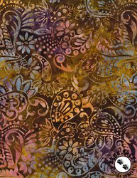 Wilmington Prints Copper Mountain Batiks Dots and Leaves Multi