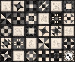 Maywood Studio Spooky Stitches Running Blocks Black Maywood Studio Spooky Stitches Running Blocks Black