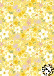 Lewis and Irene Fabrics Joys of Spring Springtide Sunshine Yellow Lewis and Irene Fabrics Joys of Spring Springtide Sunshine Yellow