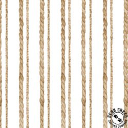 P&B Textiles Sea Whispers Rope Stripe White