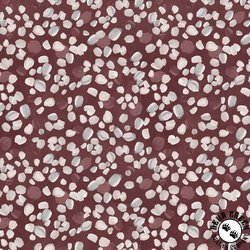 P&B Textiles Le Jardin Dotty Print Burgundy