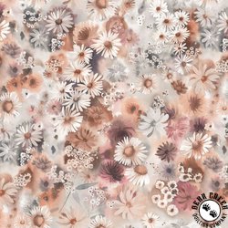P&B Textiles Flower Patch 108 Inch Wide Backing Fabric Coral/Pink