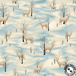 Blank Quilting Comfort and Joy Scenic Deer Ivory