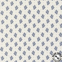 Moda American Gatherings III Flower Sprig Cloud/Nautical Blue