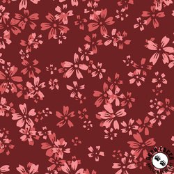 Cloud9 Fabrics Eventide 108 Inch Wide Backing Fabric Wildflower Burgundy