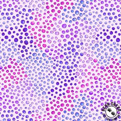 Blank Quilting Rainbow Droplets 108 Inch Wide Backing Fabric Water Droplets Lilac