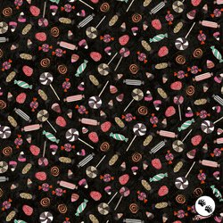 Clothworks Faboolous Candy Black