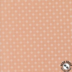 Moda Cottage Charm Pixie Dots Flower Grid Peach