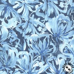 Moda Sunshine and Blue Skies Flower Burst Indigo